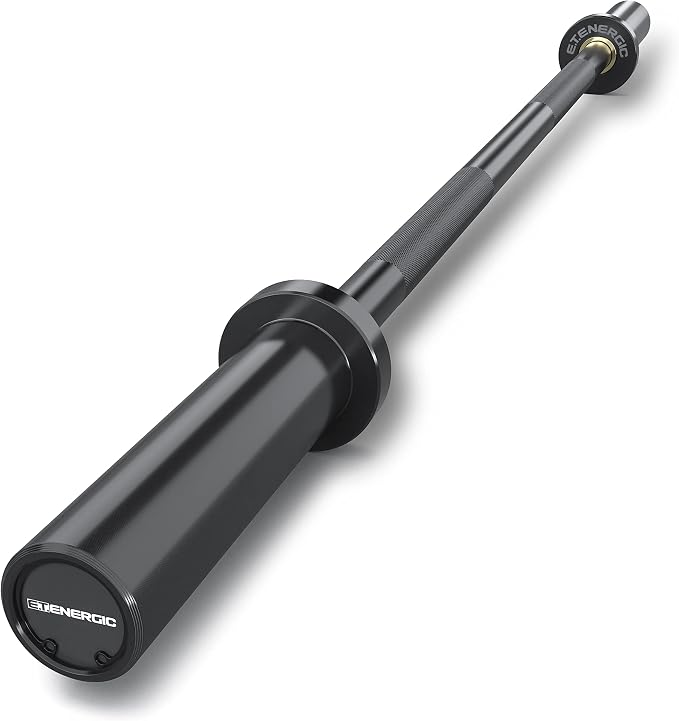 4FT Chrome Steel Olympic Barbell, 500LB | 20LB compact bar with 28mm knurled grip, bearing sleeves, 7.6-inch loadable length, and 2-inch plate fit