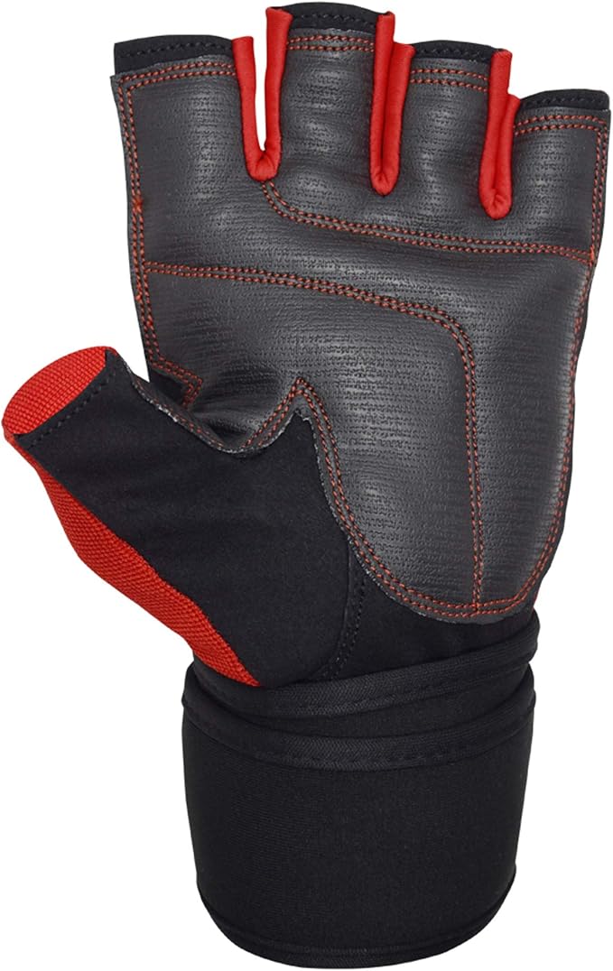MRX Weightlifting Gloves for Men Workout Gloves Mens Wrist Support Lifting Gloves Male Gym Gloves | Workout Gym Accessories for Men Weight Lifting Fingerless Gym Exercise for Powerlifting