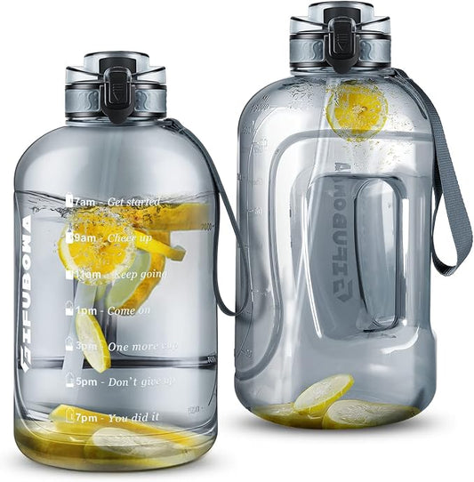 3l Goal Large Water Bottle with Handle (1 PC) | BPA Free Leakproof Motivational Big Sports Capacity Drink Jug