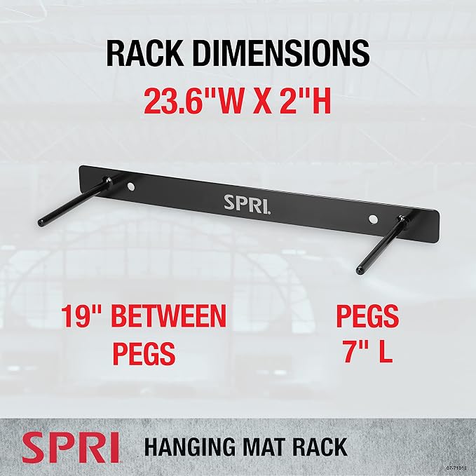 SPRI Hanging Exercise Mats for Gyms, Closed-Cell Foam Yoga & Fitness Mats with Grommets, Thick Workout Mats for Studios & Group Fitness Classes