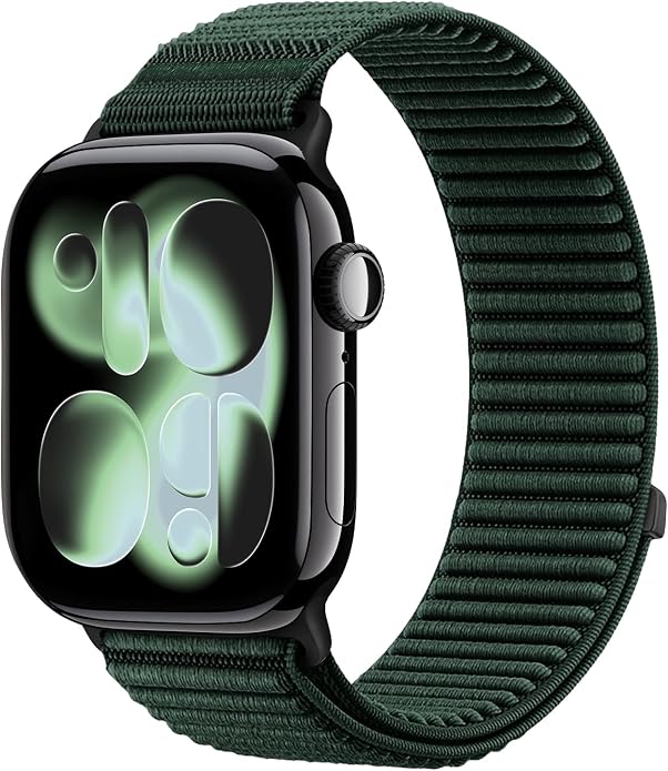 Nylon Loop Sport Band Compatible with Apple Watch Ultra 3 2 Band 49mm 46mm 45mm 44mm 42mm 41mm 40mm 38mm Women Men, Stretchy Strap Elastic Fabric Wristband for iWatch Series 11 10 SE 9 8 7 6 5 4 3 2 1