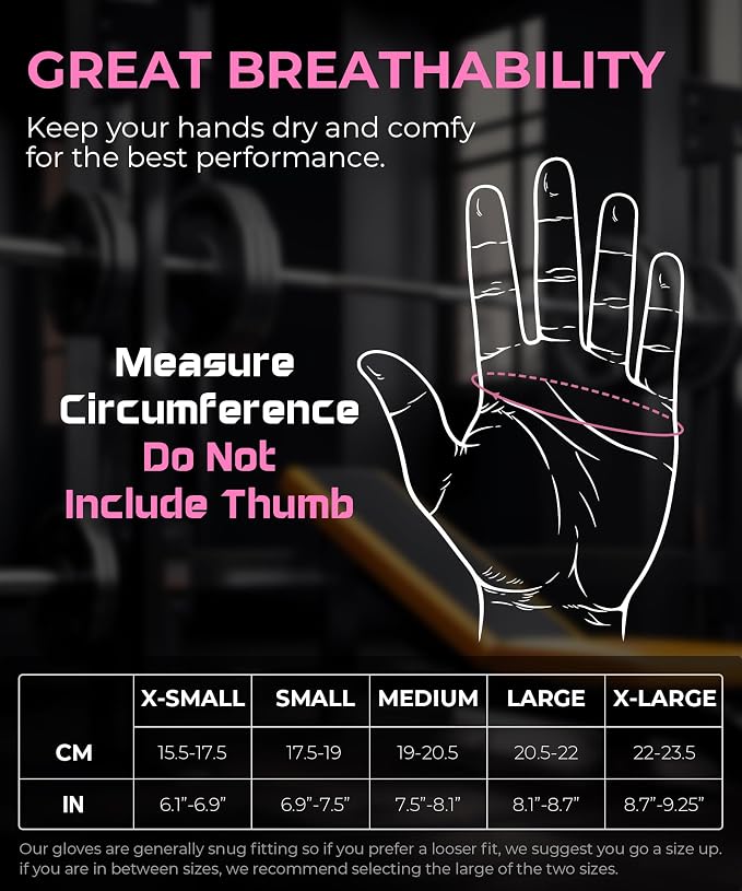 sunnex Weight Lifting Gloves with Extended Wrist Support - High-Grip Silicone Padded Gym Gloves for Men & Women, Breathable Fingerless Workout Gloves for Pull Ups, Training & Powerlifting (Black)