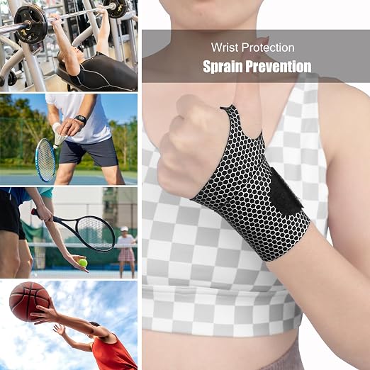 YUNYILAN 2 Pcs Ultra-Thin Wrist Brace Support for Carpal Tunnel, Pain Relief, Arthritis, Tendonitis, Elastic Wrist Wraps Right and Left Hands - Compression and Support for Fitness (Black)