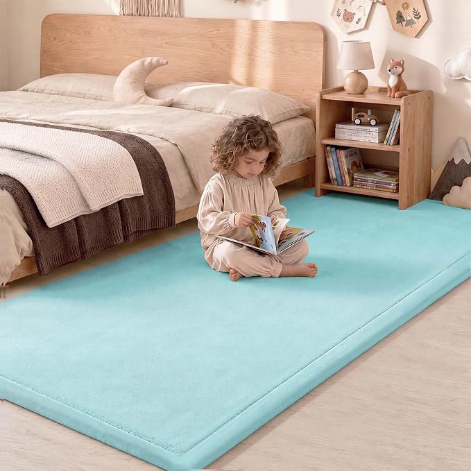 1.3" Thick Baby Play Mat for Floor,28x72 Bedside Rugs, Non-Slip | Ultra Soft Playmat for Baby,Tummy Time Foam Mats,Cushioned for Infant,Kids and Toddler Crawling,Easy Care