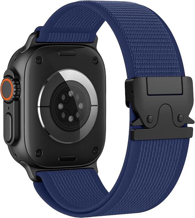 Elastic Sport Band for Apple Watch Ultra 3/2/1 Bands 49mm 46mm 45mm 44mm 42mm 41mm 40mm 38mm Men Women, Adjustable Parachute Buckle Nylon Fabric Wristband for iWatch Series 11 10 SE 9 8 7 6 5 4 3