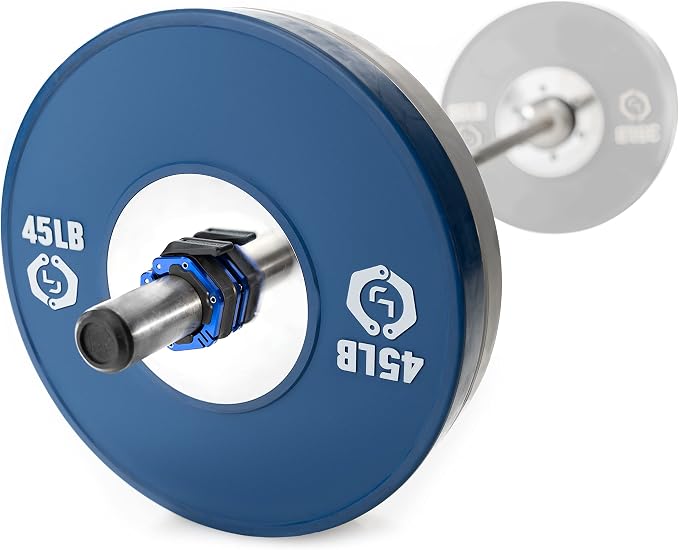 Lock-Jaw Flex Barbell Collars Olympic Barbell Clamps w/Magnet 2 Pcs – Heavy Duty Bar Clamps for 2” & 50mm Olympic Bars – Secure Weight Bar Clamps for Strength Training & Home Gym Accessories
