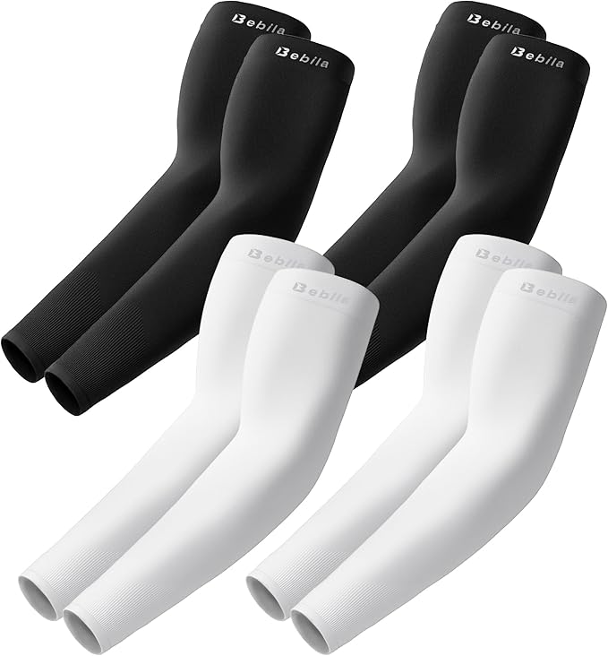 Bebila Arm Sleeves for Men Women, UV Sun Protection Cooling Compression Outdoor