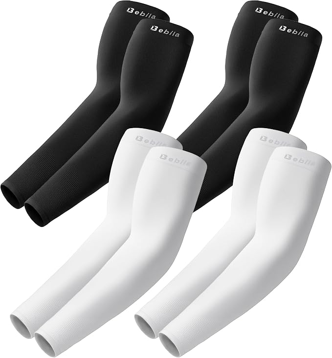 Bebila Arm Sleeves for Men Women, UV Sun Protection Cooling Compression Outdoor