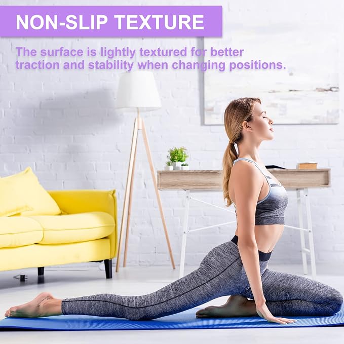 Funtery 3 mm Thin Yoga Mats Bulk, 68 x 24 Inches Lightweight PVC Exercise Mats Non Slip Workout Fitness Pads for Yoga Pilates Stretching Classes Gym Home Studio