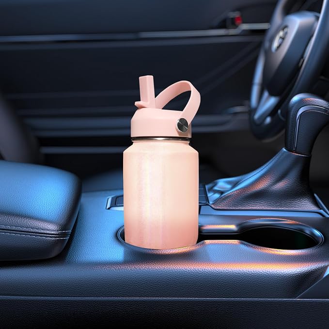 SENDESTAR 40oz Stainless Steel Water Bottle(Cold for 48 Hrs, Hot for 24 Hrs),Double Wall Vacuum Insulated Bottle with Straw Lid, Spout Lid and Flex Cap, Fit in Any Car Cup Holder