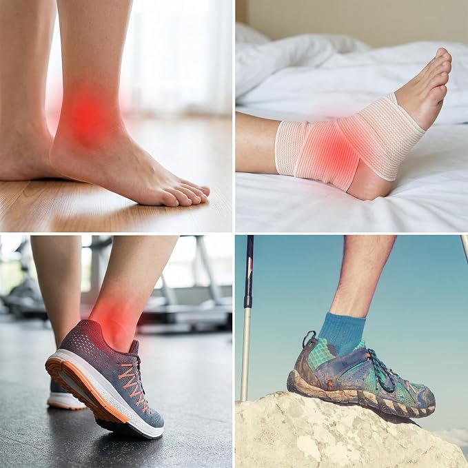 2 Pairs Padded Skate Socks Ice Skating Protection Socks with Gel Pads Ankle | Malleolar Sleeves,for Figure Skating, Roller, Hockey, Boots, Brace, Splints, Shoes, Ankle Support Cushion, Pad Ski Splints