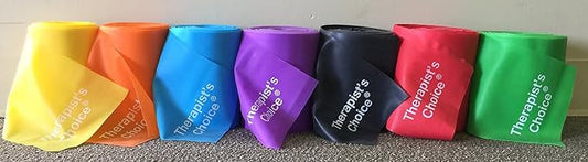 Therapist’s Choice® Professional Non-Latex Resistance Bands for Upper and Lower Body Exercise Workouts, Physical Therapy, Lower Pilates, and Rehab, 25 Yard (75 Feet) Roll Bulk Roll