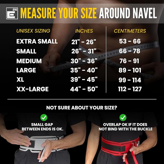 Element 26 Self-Locking Weight Lifting Belt | 4” Back Support for Gym, Powerlifting, Body Building, Cross Training, Men, Women, Deadlift, Squat, Quick Locking, Competition