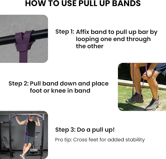 Rubberbanditz Pull Up Assist Resistance Bands Heavy Duty Loop Exercise Workout Bands for Powerlifting, Mobility, and Stretching