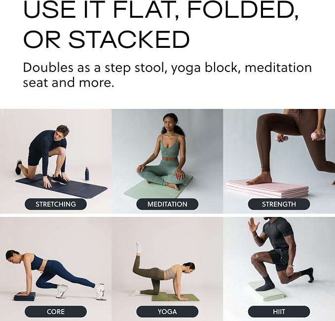 Stakt The Original Foldable Yoga Mat - Non-Slip | Premium foldable exercise & workout mat with non-slip surface, portable for studio or home use, as seen on Shark Tank