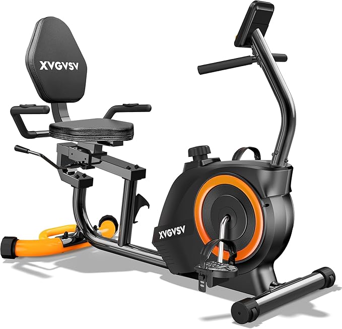 Recumbent Exercise Bike for Home, Recumbent Stationary Bikes for Seniors | Quiet Recumbent Bikes for Seniors & Adults, 16-Level Resistance, Adjustable Seat, Supports 400LB, Pulse Sensors & LCD Display