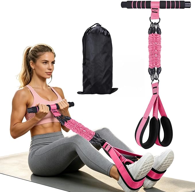 2026 New Resistance Band with Handles&Non-Slip Comfort Pedals, 90LBS Adjustable Latex Bandsfor Women and Men