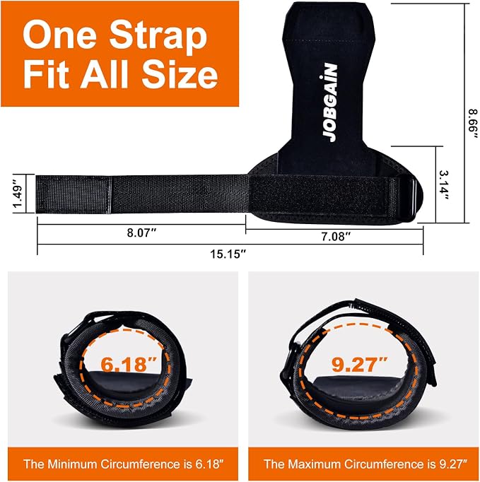 Weight Lifting Wrist Strap for Men & Women, 1 Pair | Double Layer Leather, For Deadlift and Powerlifting, Adjustable Neoprene Padded Wrist Wraps