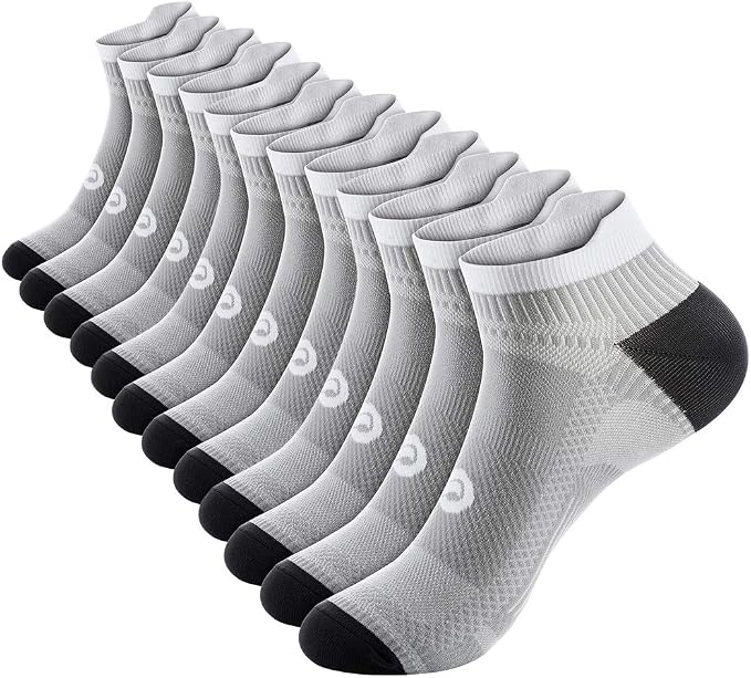 Compression Socks for Men Women Ankle Running Socks for Plantar Fasciitis | Low Cut Athletic Ankle Socks with Ankle & Arch Support for Running, Cycling, Golf, Work, Plantar Fasciitis Relief