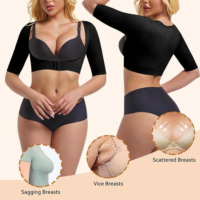 ONEW Upper Arm Shaper Compression Sleeves For Women Post Surgery Slimming Posture Corrector Tops Shapewear