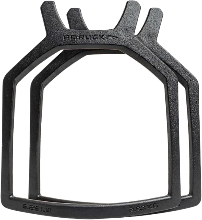 GORUCK Curved Ruck Plate 2 Pack for Rucking Weight Vest | Cast Iron Weighted Vest Plates, Chest Cutout for Easier Breathing, Powder Coated, Fits GORUCK Rucking Weight Vest Only