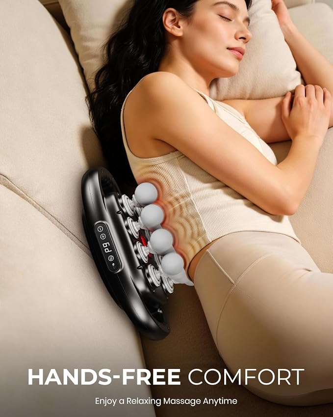 16-Head Massage Gun Deep Tissue with Hand Straps, Electric Muscle Massager with 99 Adjustable Intensities & 9 Modes, Percussion Massager for Back, Legs, Arms, Waist, Shoulders, Full Body Muscle