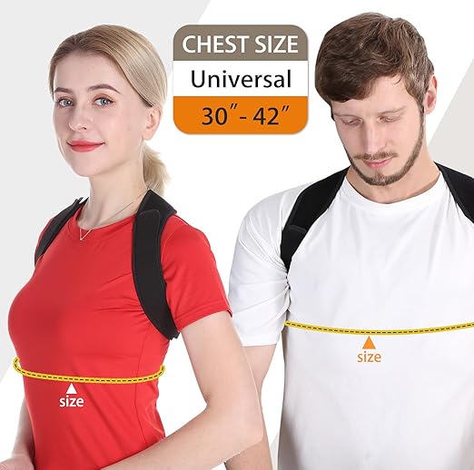 Schiara Posture Corrector for Men and Women, Comfortable Upper and Back Brace, Adjustable Back Support for Back, Shoulder and Neck