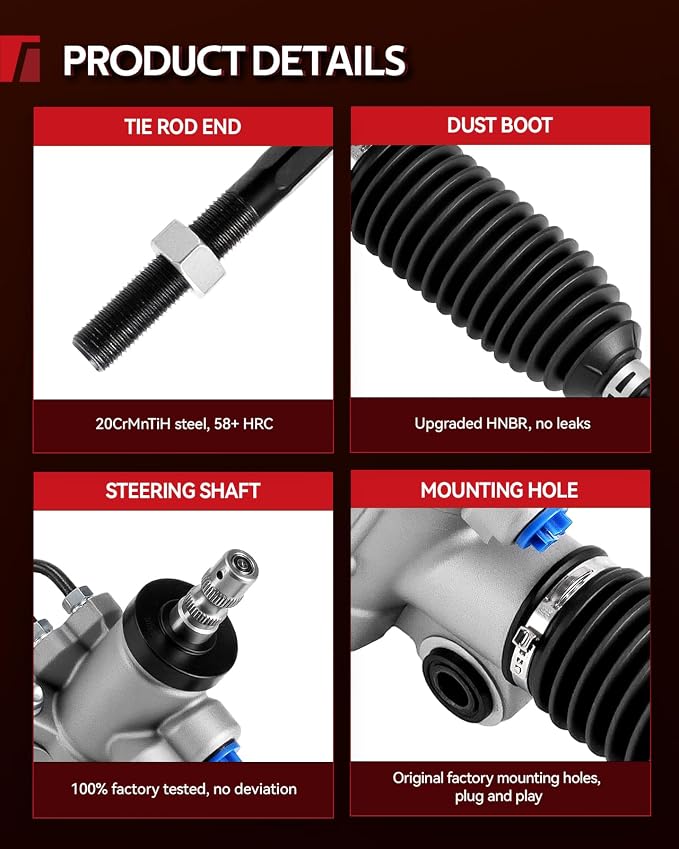 Torchbeam Power Steering Rack & Pinion Assembly Fit for 1999 2000 2001 2002 2003 RX300, Hydraulic System Steering, Replaces OEM 26-2611
