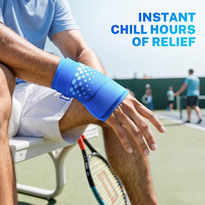 Thumb & Wrist Ice Pack Wrap, Long-Lasting Cold Compression for Pain Relief | Thickened Gel, Form Fit, Stays Cold Longer, Soft After Freezing, Full Wrap Cooling, Reusable Cold Hot Therapy, Easy On & Off
