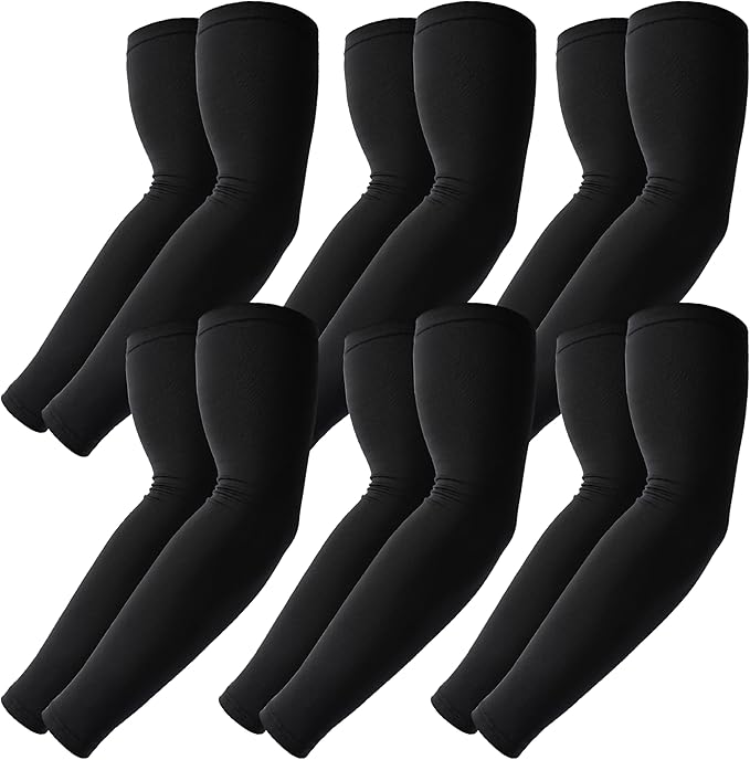 BHYTAKI Cooling Compression Arm Sleeves for Men Women,UPF50 UV Sun Protection Sleeves for Work Sport Tattoo Cover Up