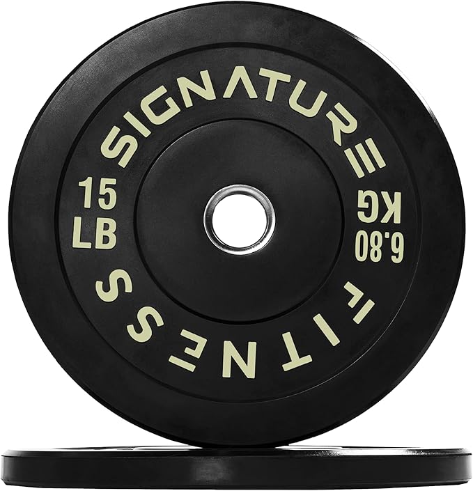 Fitvids 2-Inch Olympic Rubber Weight Plates Pair, Bumper Plates for Strength Training, multiple options