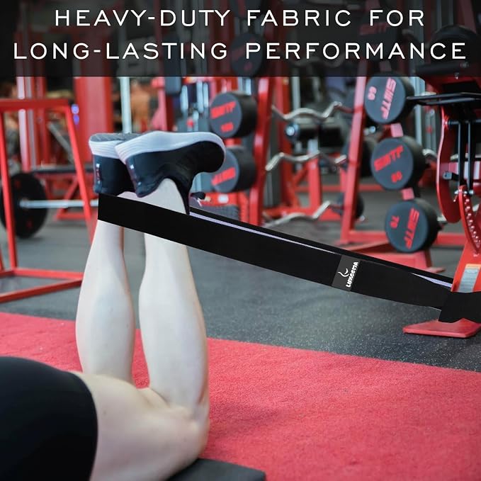 Premium 76" Extra Long Resistance Band for Working Out, 3" Wide Non-Slip Fabric Exercise Band for Stretching, Yoga, Strength Training & Physical Therapy