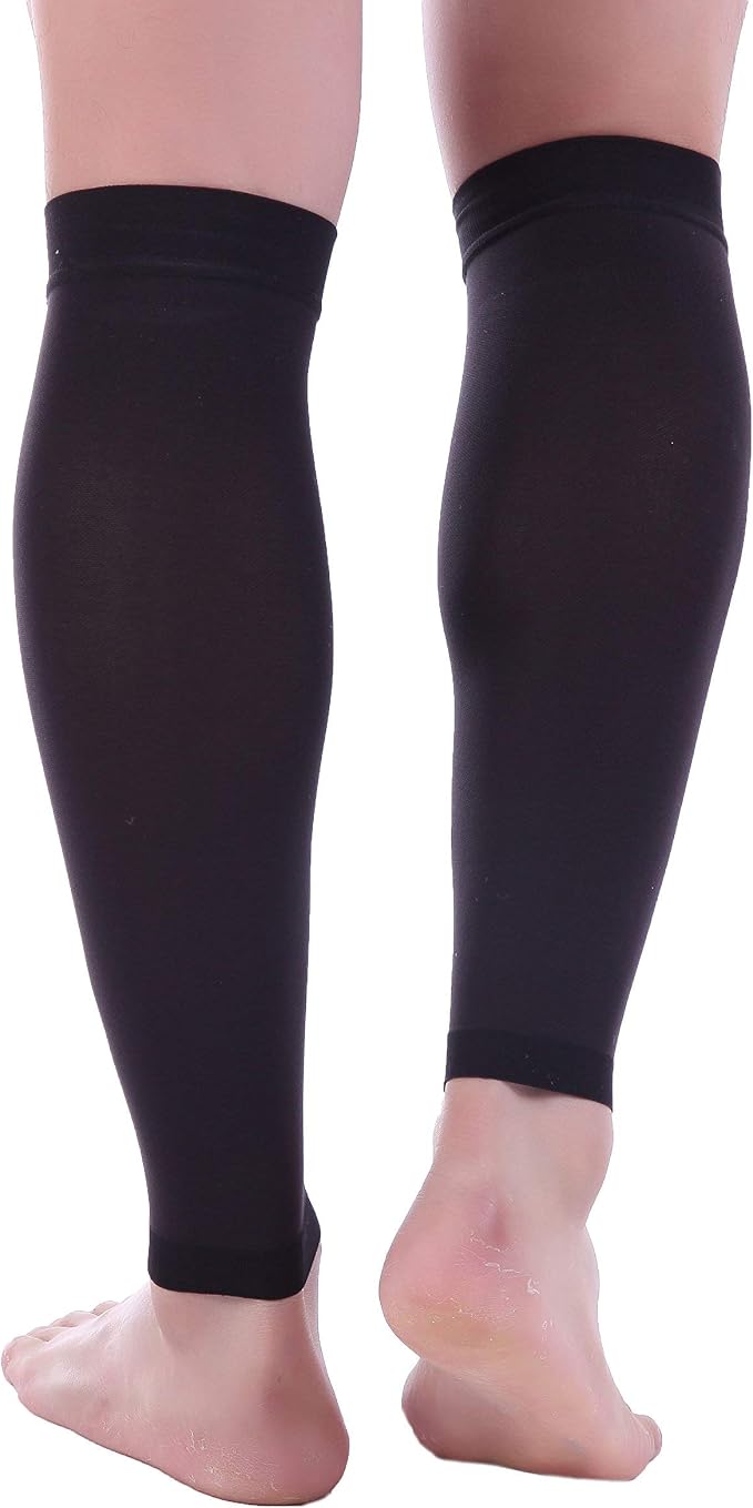 Doc Miller Compression Calf Sleeve for Men & Women, 20-30mmHg | Graduated Support for Running, Shin Splints, Calf Strain, Knee High, Small to 6XL Plus Size