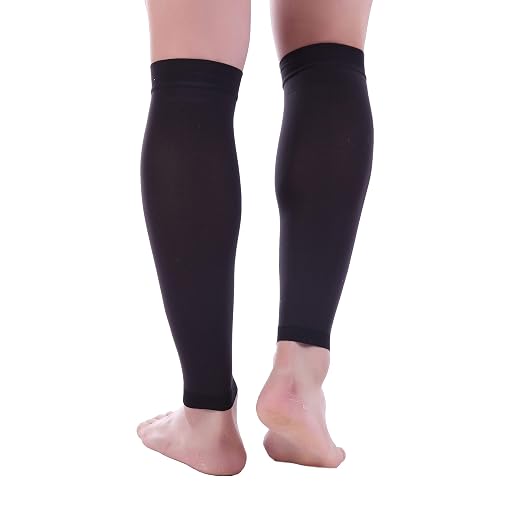 Doc Miller Calf Compression Sleeves 30-40 mmHg for Men & Women, 1 Pair | Knee High, Medical Grade, Footless Compression Socks, Shin Splints, Leg Swelling, Varicose Veins, Wide Calf, Nurses, Recovery
