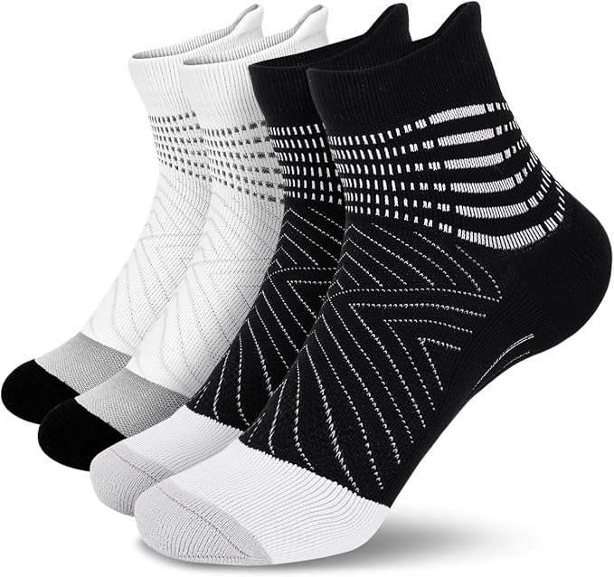 IRAMY Compression Ankle Support Socks Women - Wicking, Cushioned Athletic, Plantar Fasciitis Relief 2/3/6 Pairs