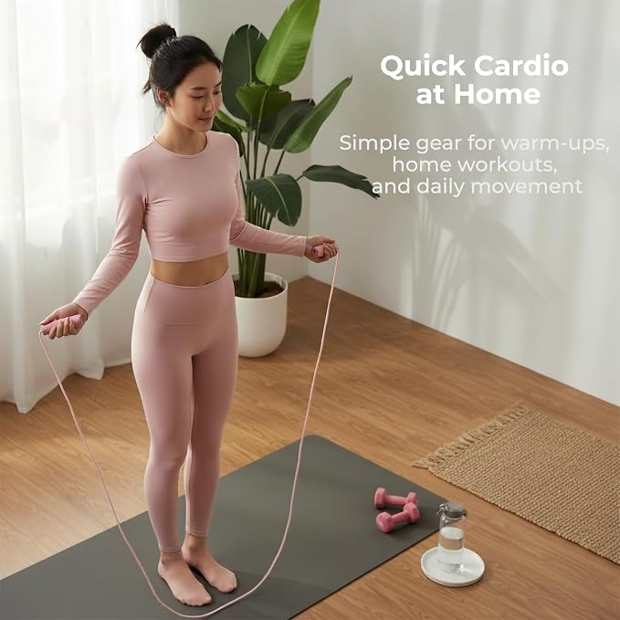 Jump Rope for Fitness, Adjustable Jump Rope for Men and Women, Exercise Rope for Adults, Cardio Training, Gym and Home Workouts