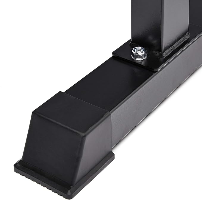 Amazon Basics Sturdy Flat Weight Bench for Home Gym, Strength Training, Stable Assembly, Black