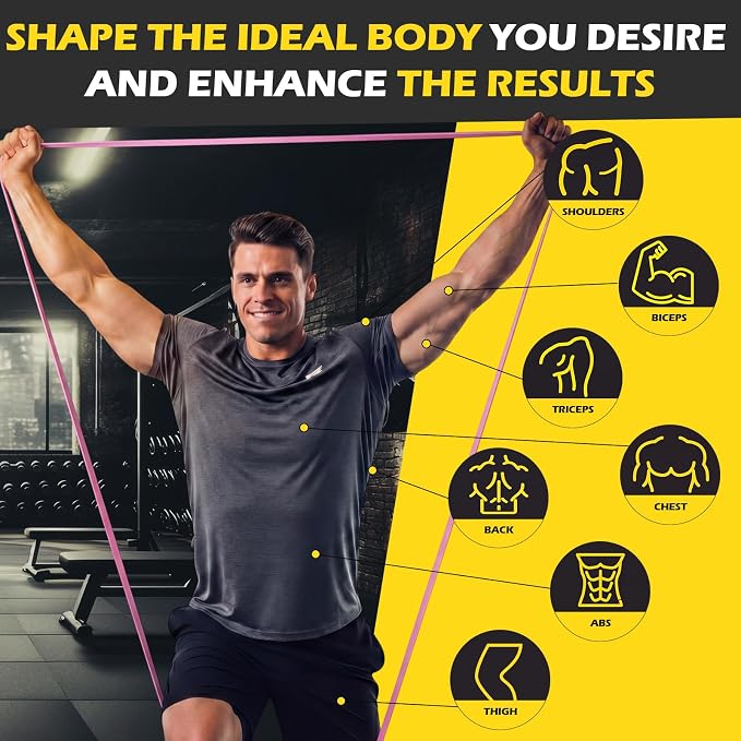Seenelling 36 Pcs Resistance Bands Bulk Elastic Workout Bands for Home Gym Strength Training Yoga and Physical Exercise Loop for Men and Women