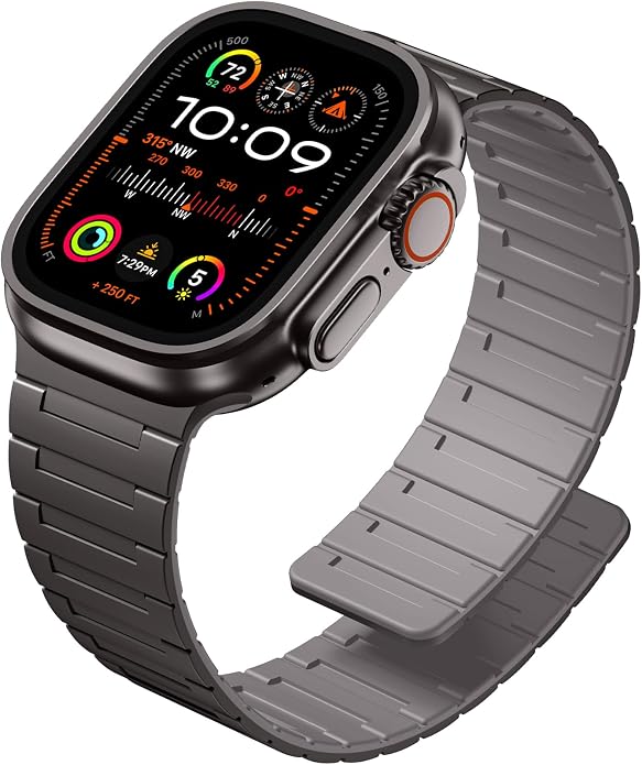 SNBLK Magnetic Watchband Compatible with Apple Watch for Men 44mm 45mm 46mm 49mm 42mm 41mm 40mm 38mm Women, Silicone Sport Strong Magnet Strap for iWatch Series 11 Ultra 3 Ultra 2 Se 10 9 8 7 6 5 4 1