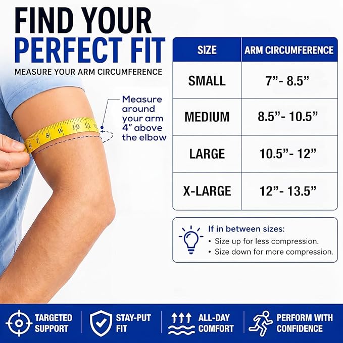 SB SOX Elbow Brace Compression Sleeve for Men & Women