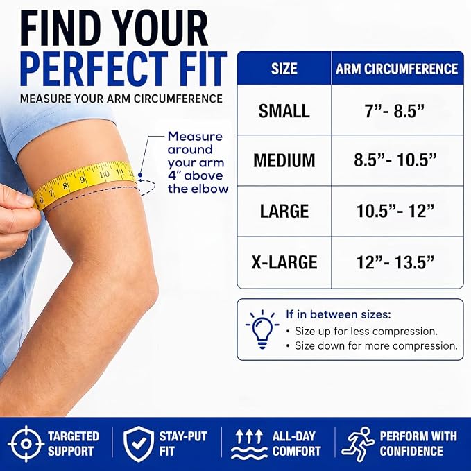 SB SOX Elbow Brace Compression Sleeve for Men & Women