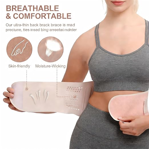 RANDY SUN Back Support for Women Ergonomic, Lightweight Posture Corrector for Office, Commute, No Pinching or Slipping, Improve Slouching Gentl, Pink,S-M