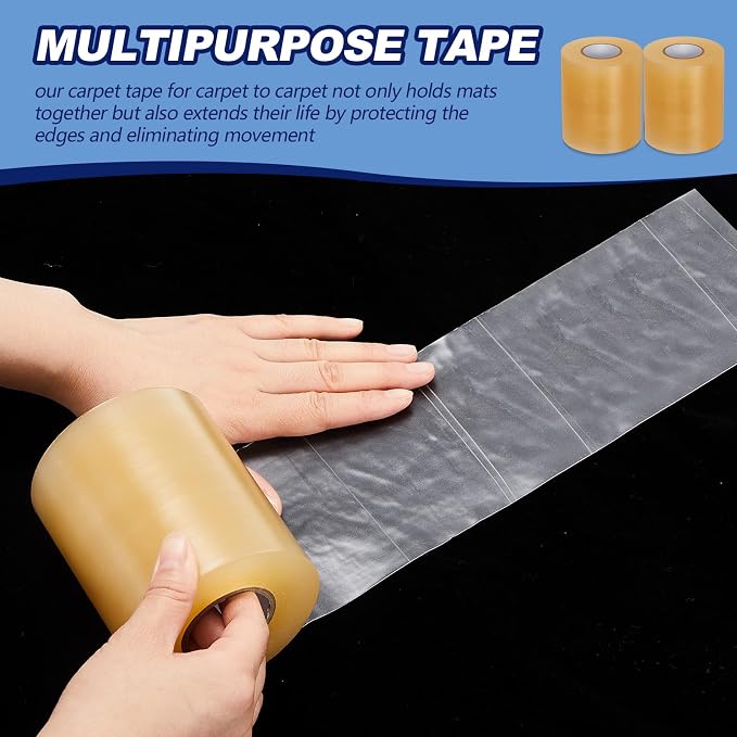 Pangda Wrestling Mat Tape 3 or 4 Inch Heavy Duty 7 Mil PVC Carpet Tape for Wrestling Grappling Exercise Mats Seaming Cover Gym Floor Carpet Seam
