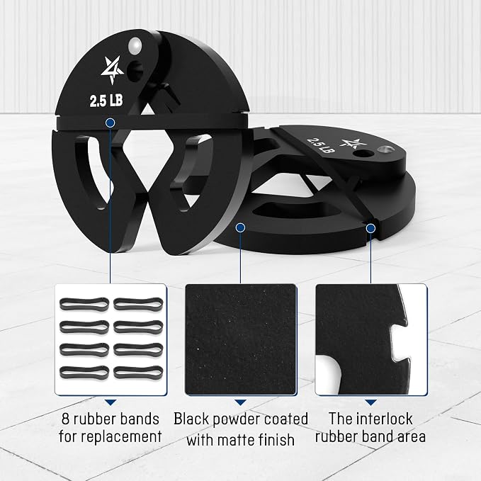 Yes4All Fractional Weight Plates Set, Available In Steel And Rubber, Set of 2/4/6 Plates in 1.25LB, 2.5LB, or 5LB Sizes, Micro Change Plates for Dumbbell and Olympic Barbell Weightlifting