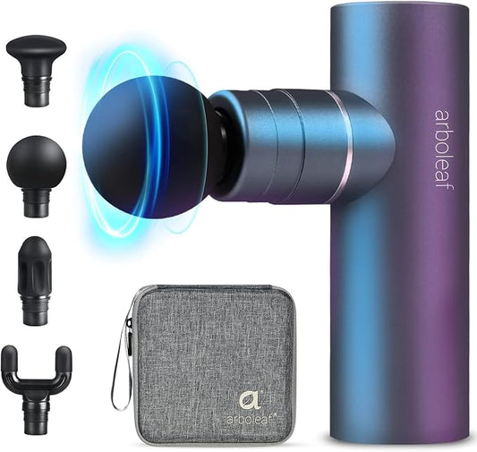 arboleaf Mini Massage Gun Deep Tissue, Portable Percussion Muscle Massager | Compact Full-Metal Design with Quiet Brushless Motor and Carrying Case for Easy Storage, Gym Use, and Travel