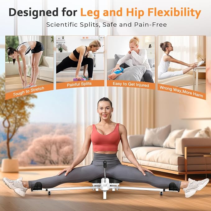 BODY RHYTHM Leg Stretcher - Split Machine for Leg Stretching - Flexibility Stretching Equipment - Ballet, Yoga, Dance, Martial Arts, MMA - Home Yoga Gym Fitness