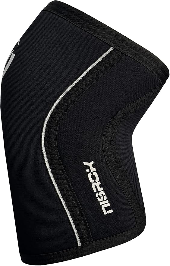 Knee Sleeves (1 Pair), 7mm Neoprene Compression Knee Braces, Great Support for Cross Training, Weightlifting, Powerlifting, Squats, Basketball and More