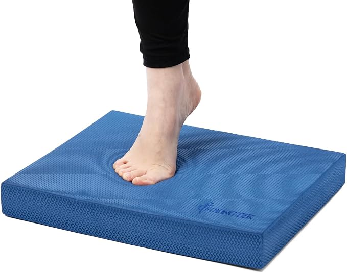 StrongTek Foam Balance Pad, High-Density TPE, 15.8 x 13 x 2 in, Non-Slip | Water-Resistant, Supportive Cushioning, Kneeling Support, Core Strength and Stability Training, Physical Therapy and Yoga