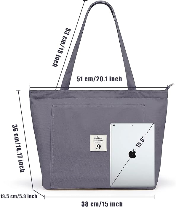 WLLWOO Yoga Mat Carrier Bag for Women Canvas Carryall Tote Gym Pilates | Large Holder Zipper Shoulder for Beach Travel Workout Fitness Office