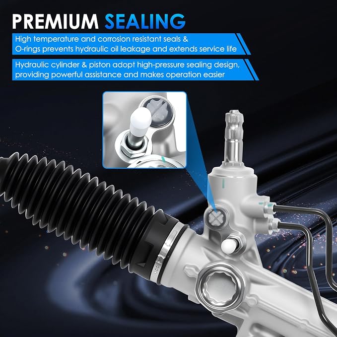 26-3023 Hydraulic Power Steering Rack and Pinion Fit for Nissan Titan Armada Pathfinder Armada, for Infiniti QX56 5.6L Automotive Replacement Rack & Pinion Assembly with Outer Tie Rod Ends
